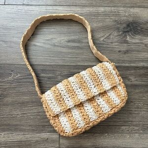 Anthropologie Raffia Fiona Shoulder Bag